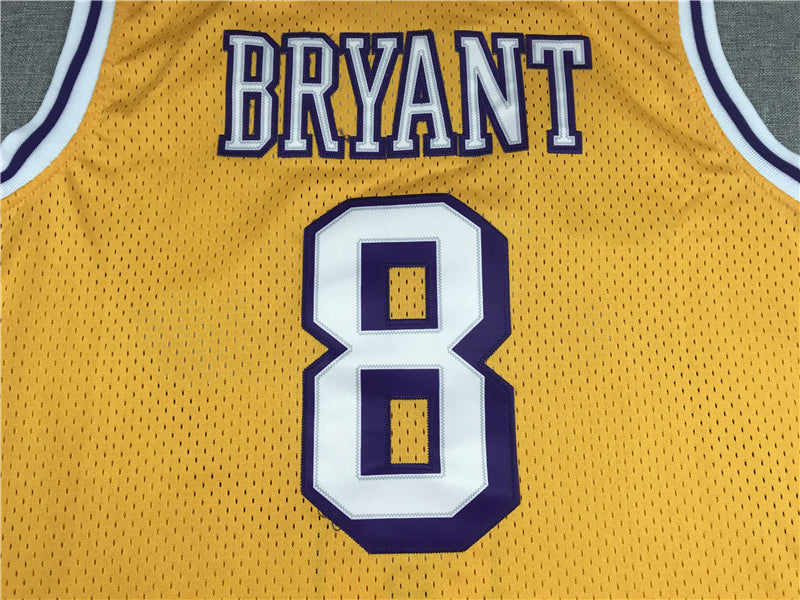 Men's Los Angeles Lakers Kobe Bryant Yellow 1996-97 Hardwood Classics Authentic Jersey