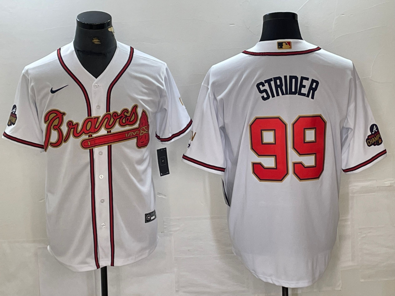 Men's Atlanta Braves Spencer Strider White Replica Game Jersey