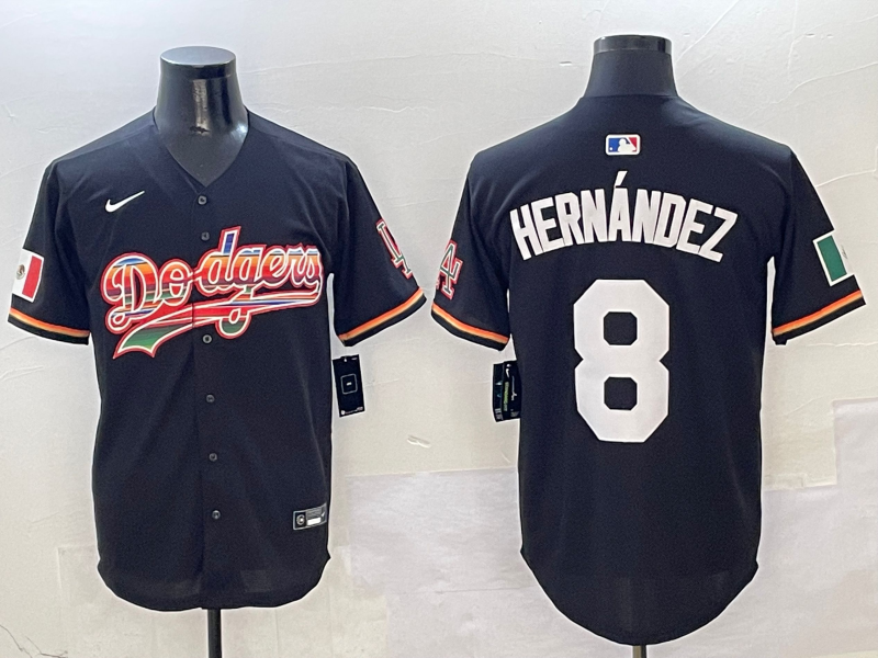 Men's Los Angeles Dodgers Enrique Hernandez Black Team Player Jersey
