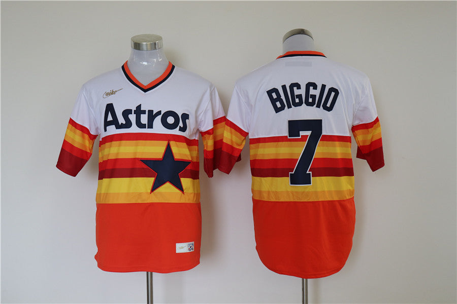Men's Houston Astros Craig Biggio White Home Cooperstown Collection Player Jersey