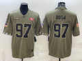 Men's San Francisco 49ers Nick Bosa Olive 2022 Salute To Service Retired Player Limited Jersey