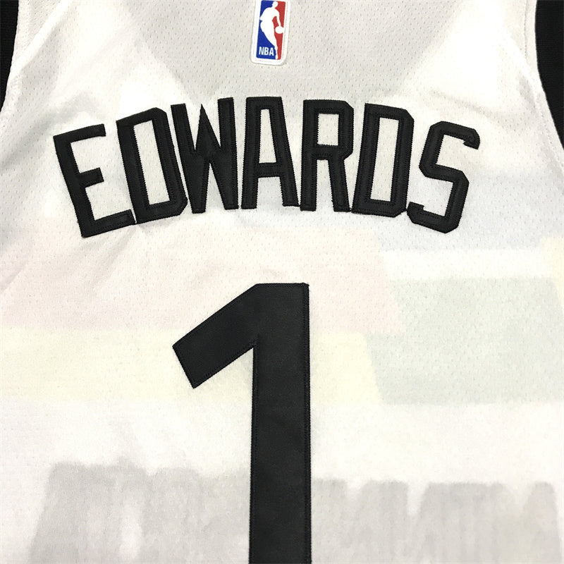 Men's Minnesota Timberwolves Anthony Edwards White Swingman Jersey - City Edition