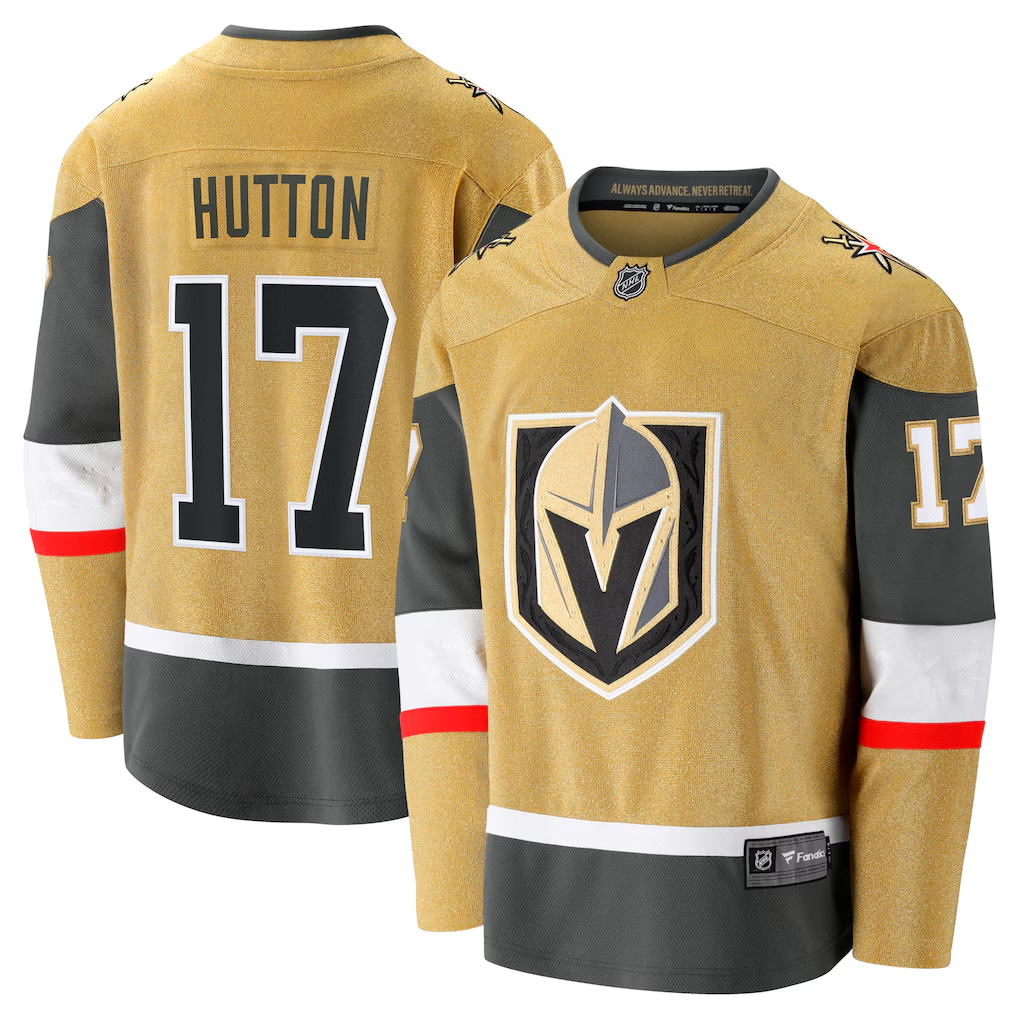 Men's Vegas Golden Knights Ben Hutton Fanatics Gold Home Breakaway Player Jersey