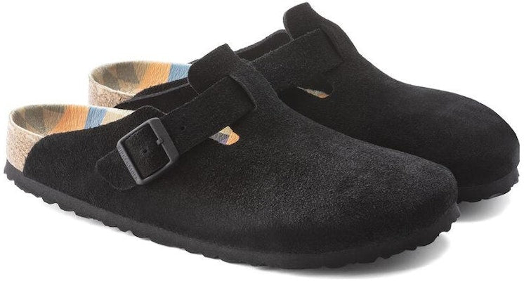 Birkenstock Boston 1023452 Black Suede Sandals