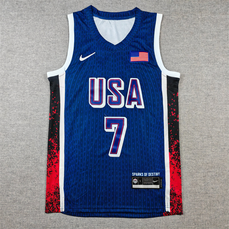Men's 2024 USA Dream Team Kevin Durant Navy Authentic Player Jersey
