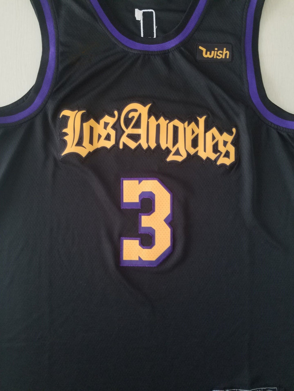 Men's Los Angeles Lakers Anthony Davis Black Swingman Jersey