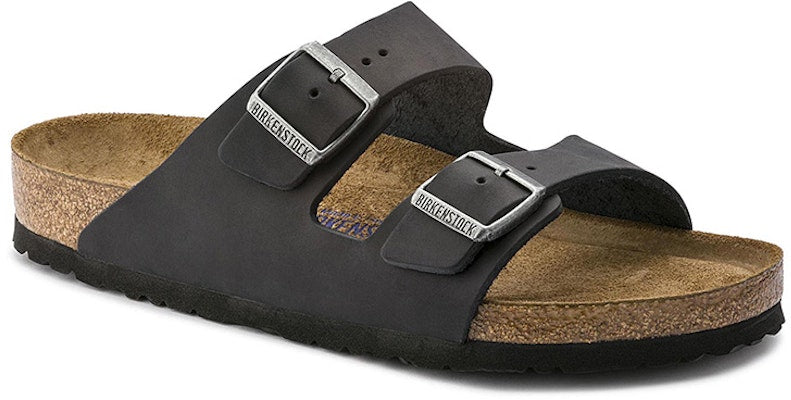 Birkenstock Arizona Oiled Nubuck Leather 752481 Black Sandals
