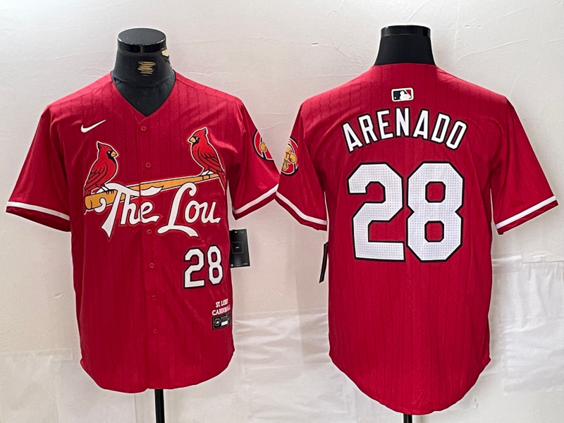Men's St. Louis Cardinals Nolan Arenado Red 2024 City Connect Limited Player Jersey