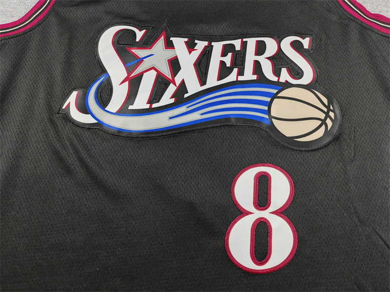 Men's Philadelphia 76ers Paul George Black Swingman Jersey - Classic Edition