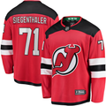Men's New Jersey Devils Jonas Siegenthaler Red Player Game Jersey