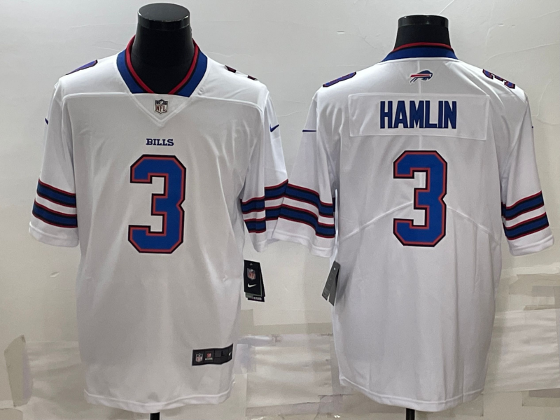 Men's Buffalo Bills Damar Hamlin White Game Jersey