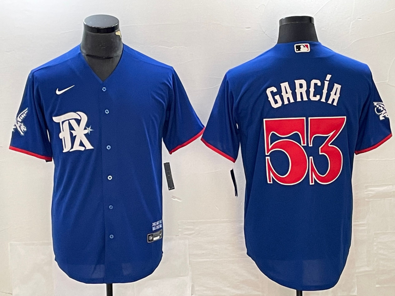 Men's Texas Rangers Adolis Garcia Royal Replica Player Jersey