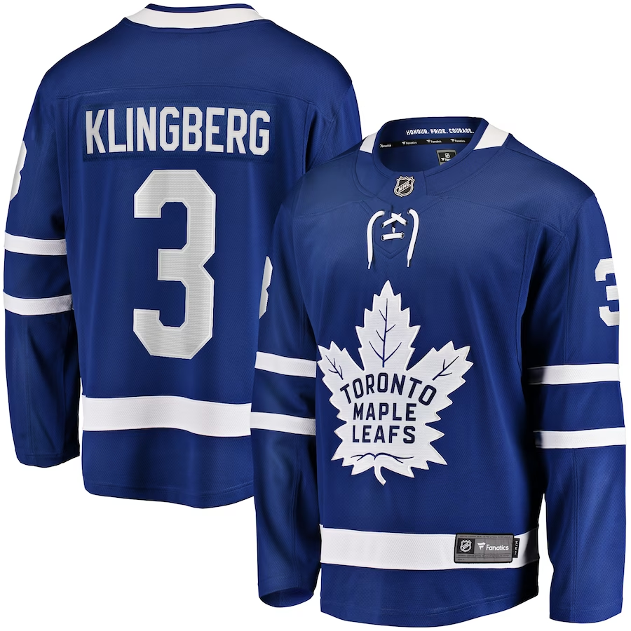 Men's Toronto Maple Leafs John Klingberg Blue Player Game Jersey