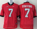 Men's Georgia Bulldogs Matthew Stafford Red Player Game Jersey