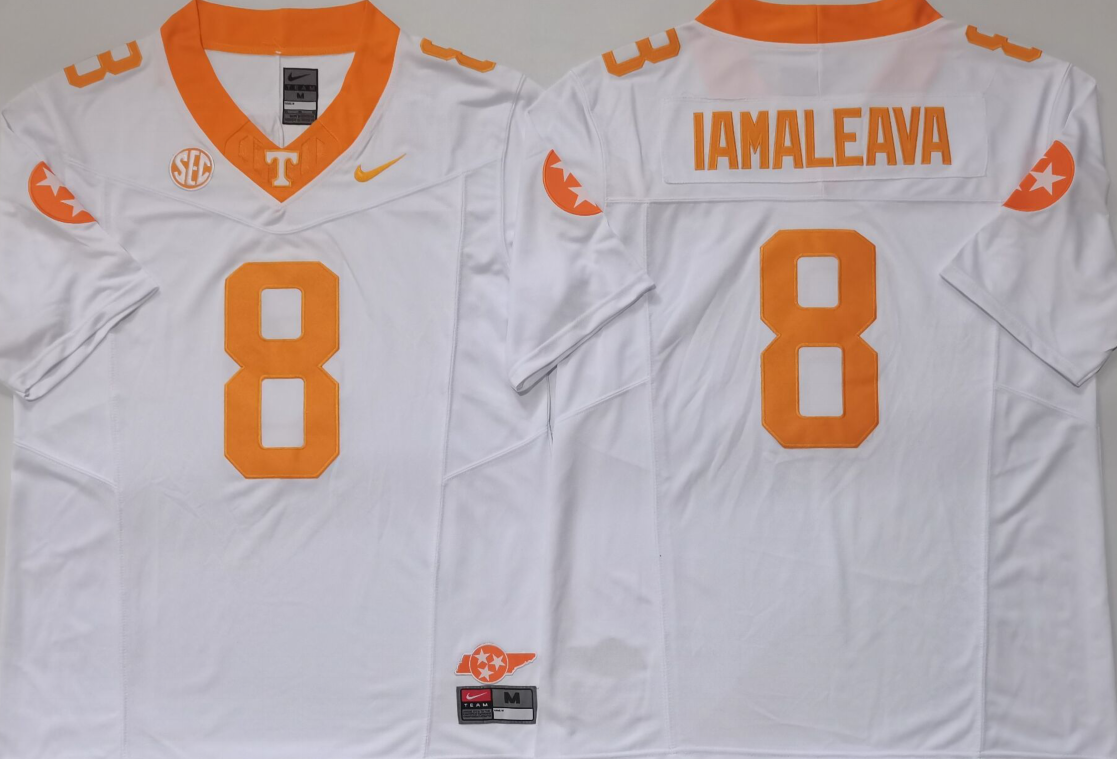 Men's Tennessee Volunteers Nico Iamaleava White Game Jersey