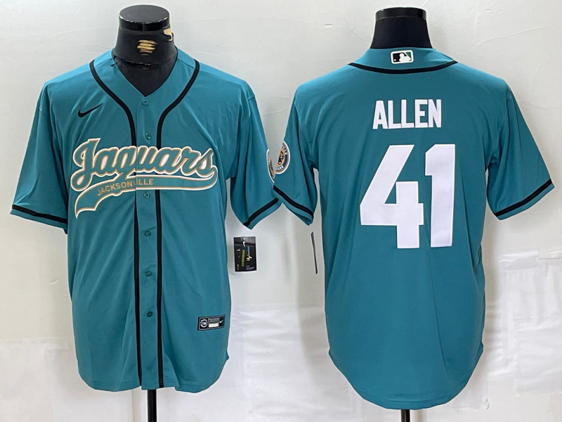 Men's Jacksonville Jaguars Josh Hines-Allen Teal Game Jersey