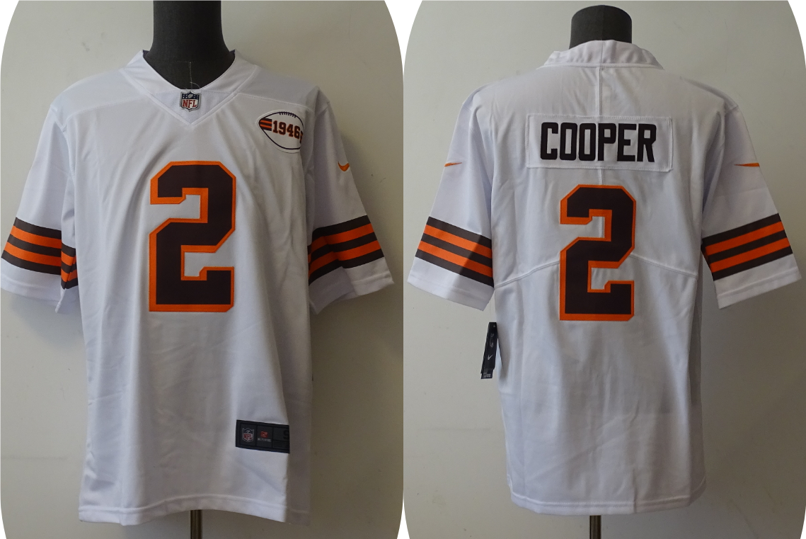Men's Cleveland Browns Amari Cooper White 1946 Collection Alternate Vapor Limited Jersey