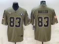 Men's Las Vegas Raiders Darren Waller Olive 2022 Salute To Service Limited Jersey