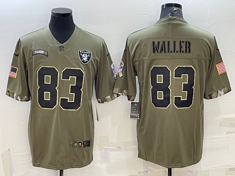 Men's Las Vegas Raiders Darren Waller Olive 2022 Salute To Service Limited Jersey