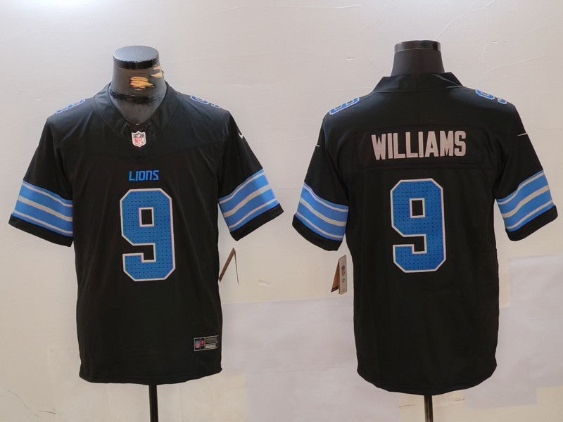 Men's Detroit Lions Jameson Williams Black Player Game Jersey