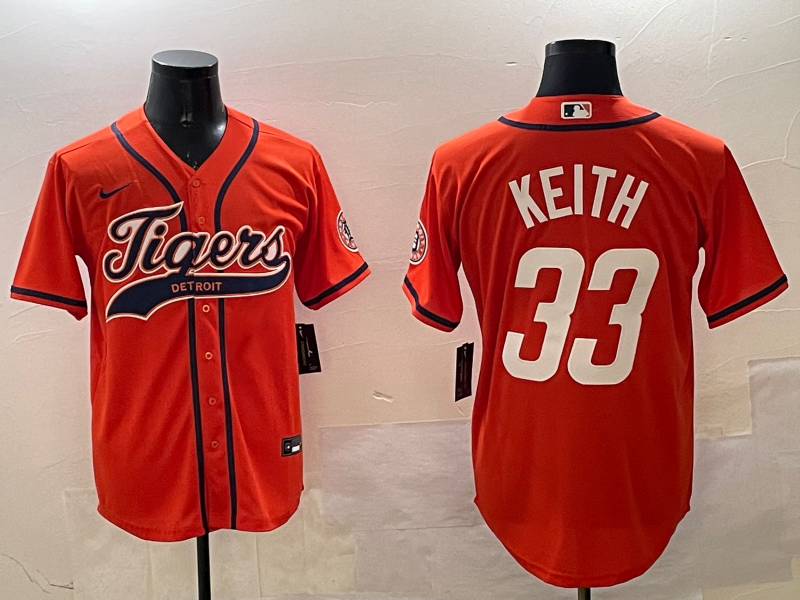 Men's Detroit Tigers Colt Keith Orange Replica Player Jersey