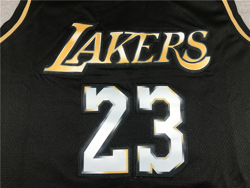 Men's Los Angeles Lakers LeBron James Black Swingman Player Jersey