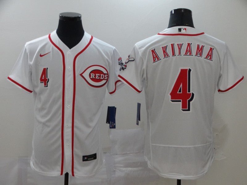 Men's Cincinnati Reds Shogo Akiyama White Replica Baseball Jersey