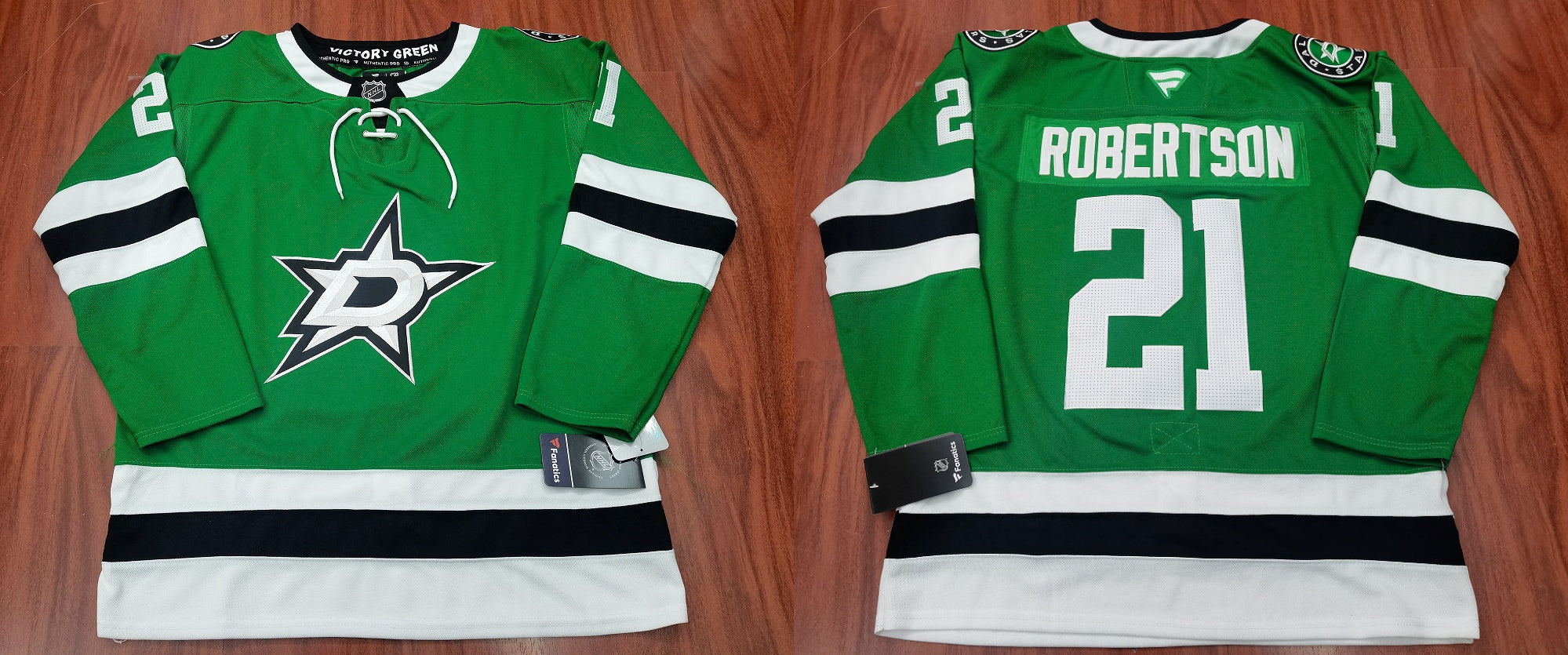 Men's Dallas Stars Jason Robertson Fanatics Green Player Jersey
