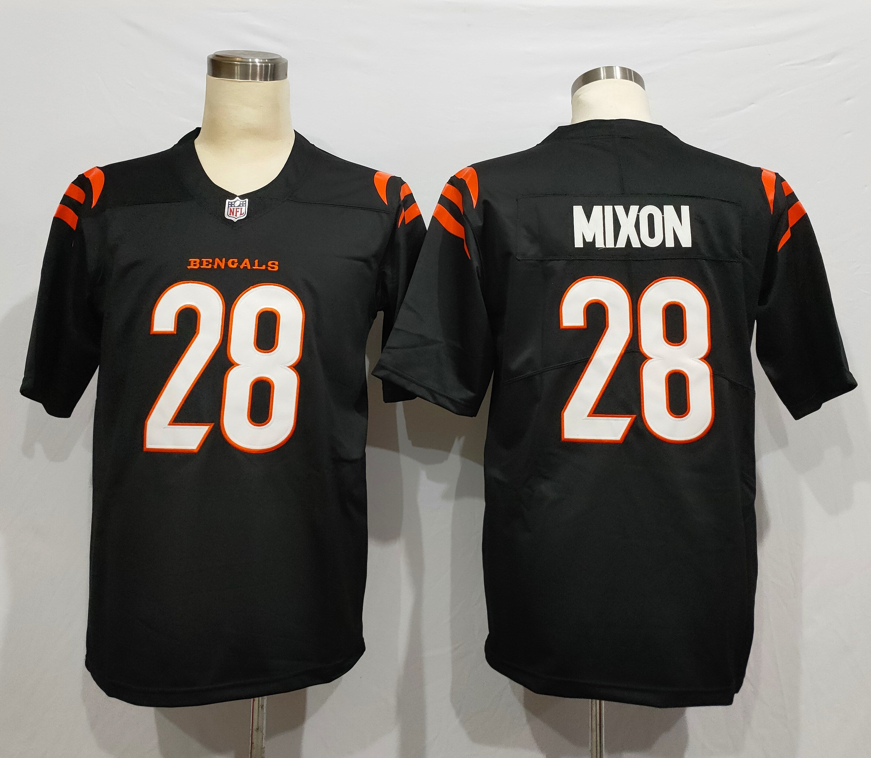 Men's Cincinnati Bengals Joe Mixon Black Game Player Jersey