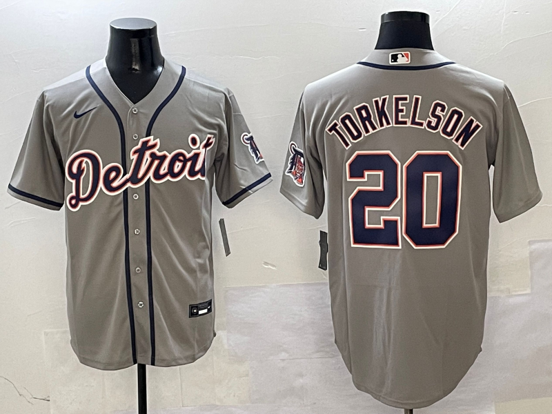 Men's Detroit Tigers Spencer Torkelson Gray Replica Player Jersey