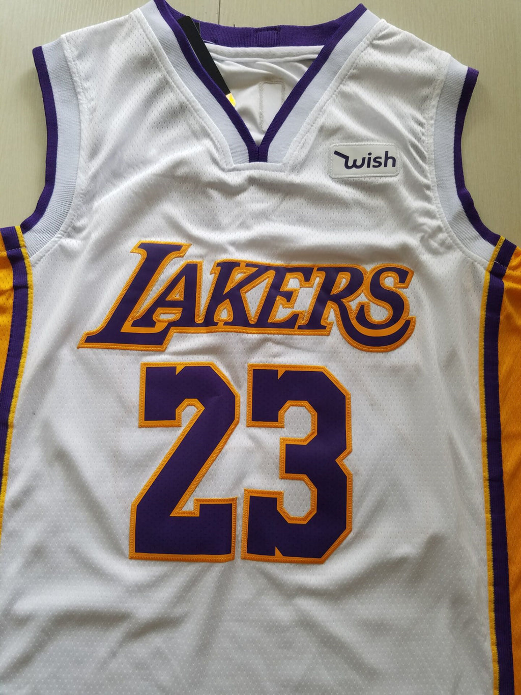 Men's Los Angeles Lakers LeBron James NBA White Swingman Jersey