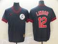 Men's Cleveland Guardians Francisco Lindor Navy Authentic Baseball Jersey