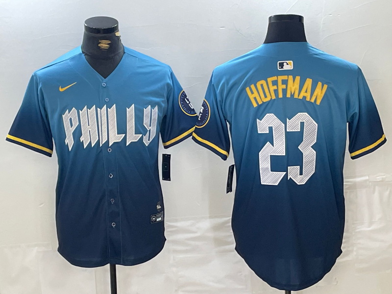 Men's Philadelphia Phillies Jeff Hoffman Blue 2024 City Connect Limited Player Jersey