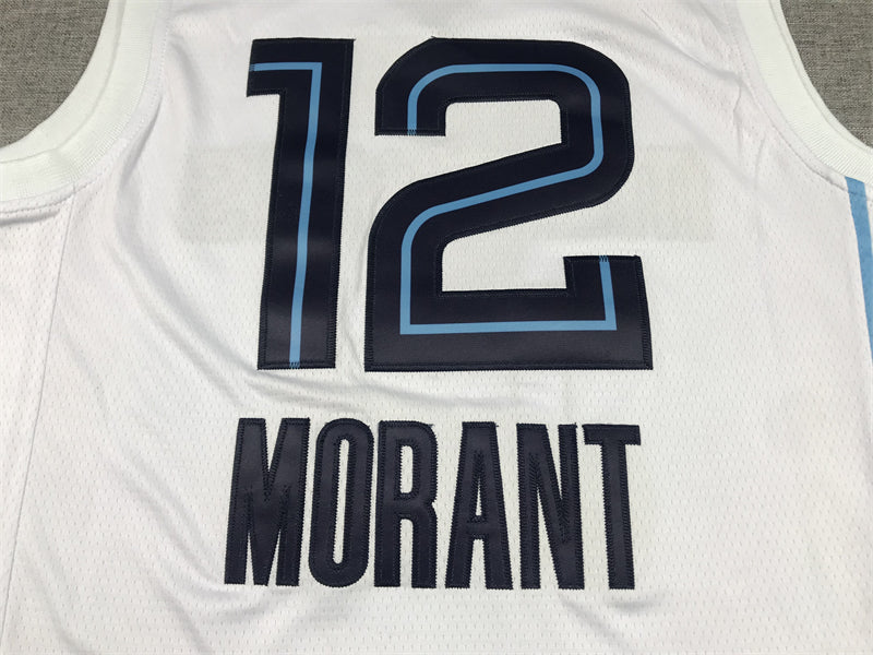 Men's Memphis Grizzlies Ja Morant White 2022/23 Swingman Jersey - Association Edition