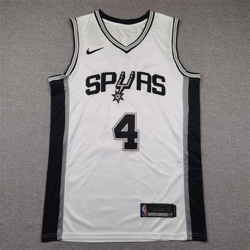 Men's San Antonio Spurs De'Aaron Fox White Swingman Jersey - Association Edition