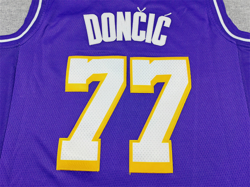 Men's Los Angeles Lakers Luka Doncic Purple Swingman Player Jersey - Statement Edition