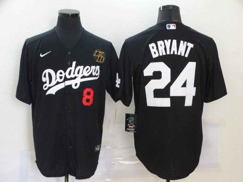 Men's Los Angeles Dodgers Kris Bryant -24 Black Replica Baseball Jersey