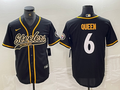Men's Pittsburgh Steelers Patrick Queen Black Player Jersey Joint Edition