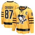 Men's Pittsburgh Penguins Sidney Crosby Fanatics Gold Alternate Premium Jersey