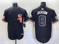 Men's Chicago White Sox Bo Jackson Black Replica Player Jersey