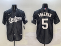 Men's Los Angeles Dodgers Freddie Freeman Black Alternate Limited Player Jersey