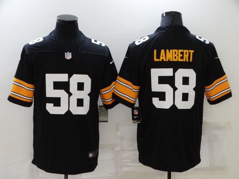 Men's Pittsburgh Steelers Jack Lambert Black Player Game Jersey