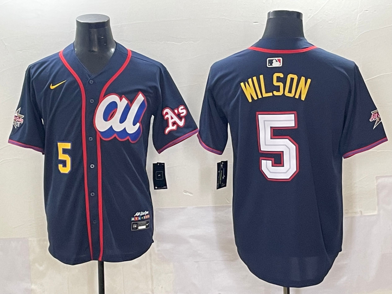 Men's American League Jacob Wilson Navy 2025 All-Star Edition Limited Player Jersey
