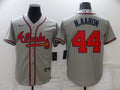 Men's Atlanta Braves Hank Aaron Gray Replica Jersey