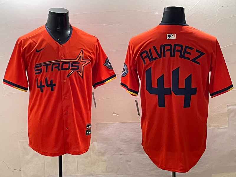 Men's Houston Astros Yordan Alvarez Orange 2025 City Connect Limited Player Jersey