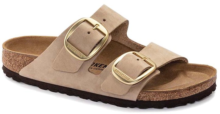 Birkenstock Arizona Big Buckle Nubuck Leather 1024064 Narrow Fit Sandcastle Sandals