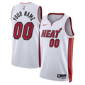 Men's Miami Heat Custom White Swingman Jersey - Icon Edition