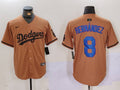 Men's Los Angeles Dodgers Enrique Hernandez Brown Game Player Jersey