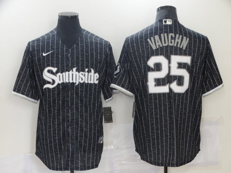 Men's Chicago White Sox Jim Abbott Black Replica Baseball Jersey