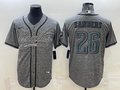 Men's Philadelphia Eagles Miles Sanders Gray Player Jersey Joint Edition